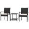 3-Piece Hand-Woven PE Rattan Garden Bistro Set with Cushioned Chairs and Double-Tier Table